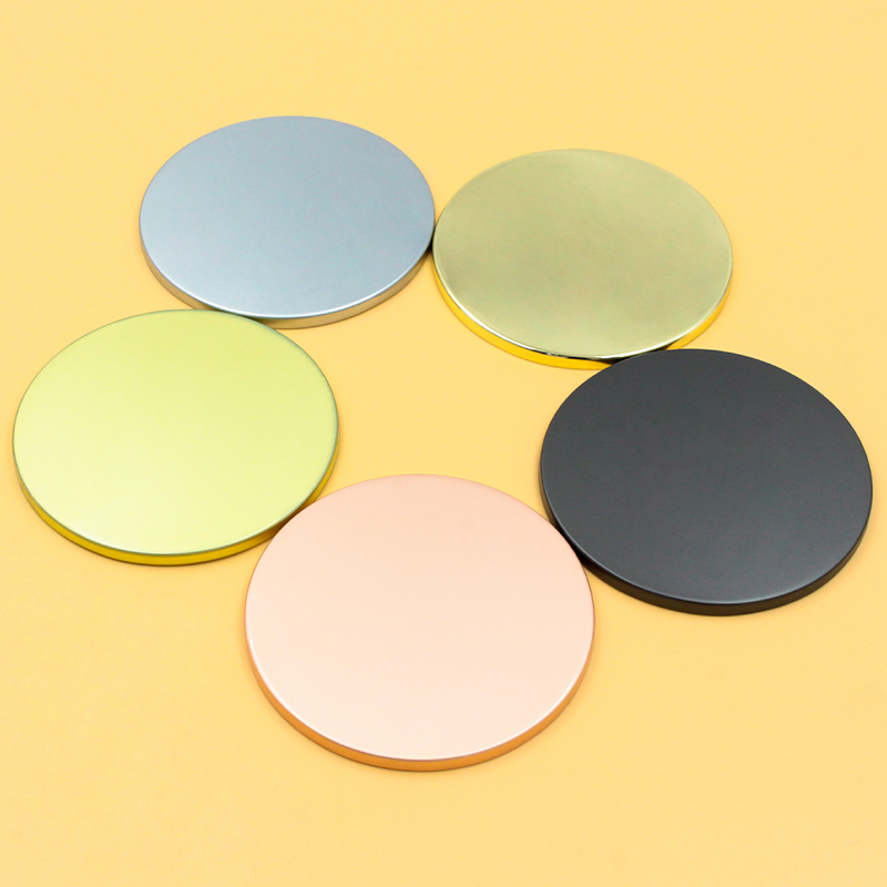 Free design Makeup Mirror Logo Customized Mini Vanity Mirror Foldable Metal Round Handheld Folding Gift Beauty Compact Small Makeup Mirror