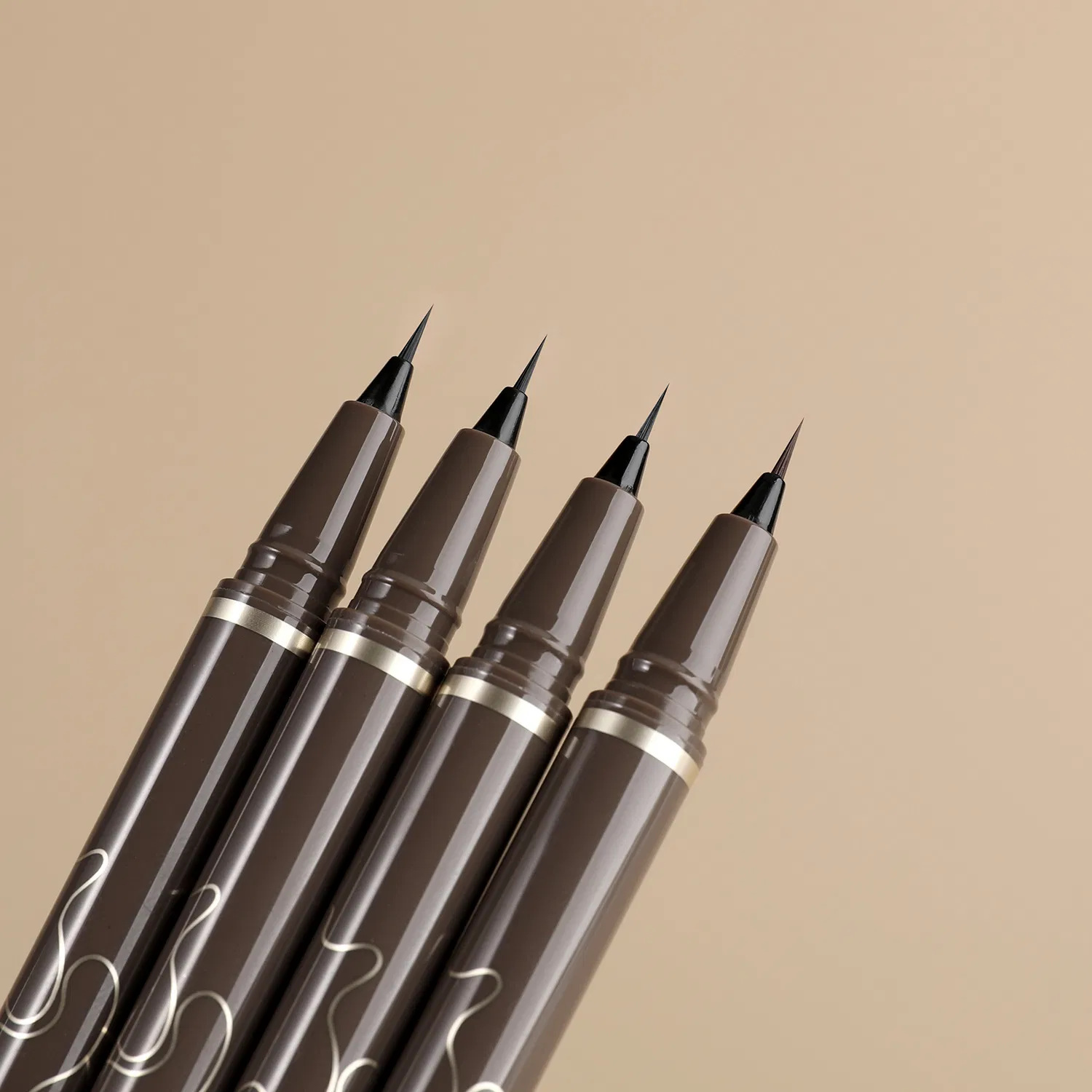 Black Liquid and Smudge-Proof Eyeliner Pencil with Fast-Dry Smooth Brush