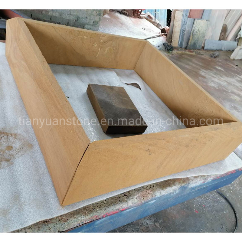 Honed Chinese Beige Sandstone Pillars for Construction Building House Hotel