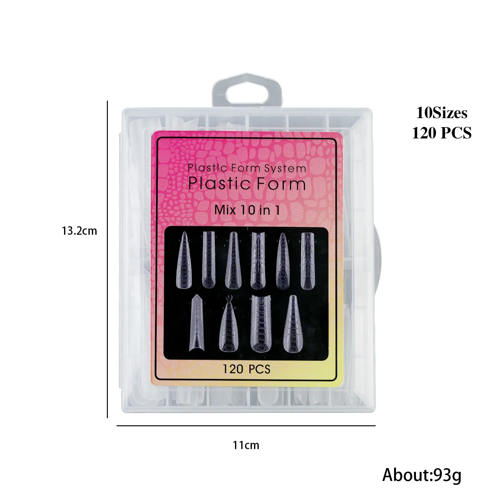 Nail Art Serpentine Pattern 10-in-1 Lengthened Nail Dual Forms Nail Extension Molds