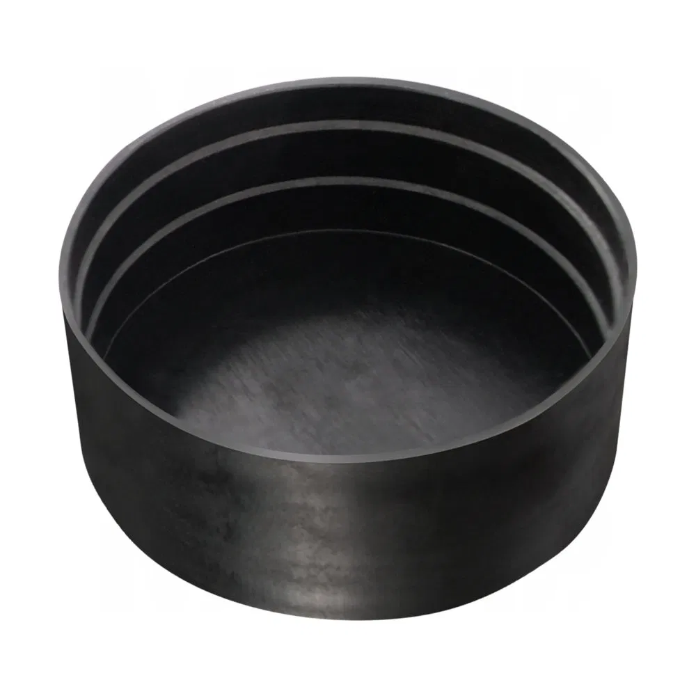 3-Inch Galvanized Steel Pipe Plastic Round End Cap for Tubing Protection
