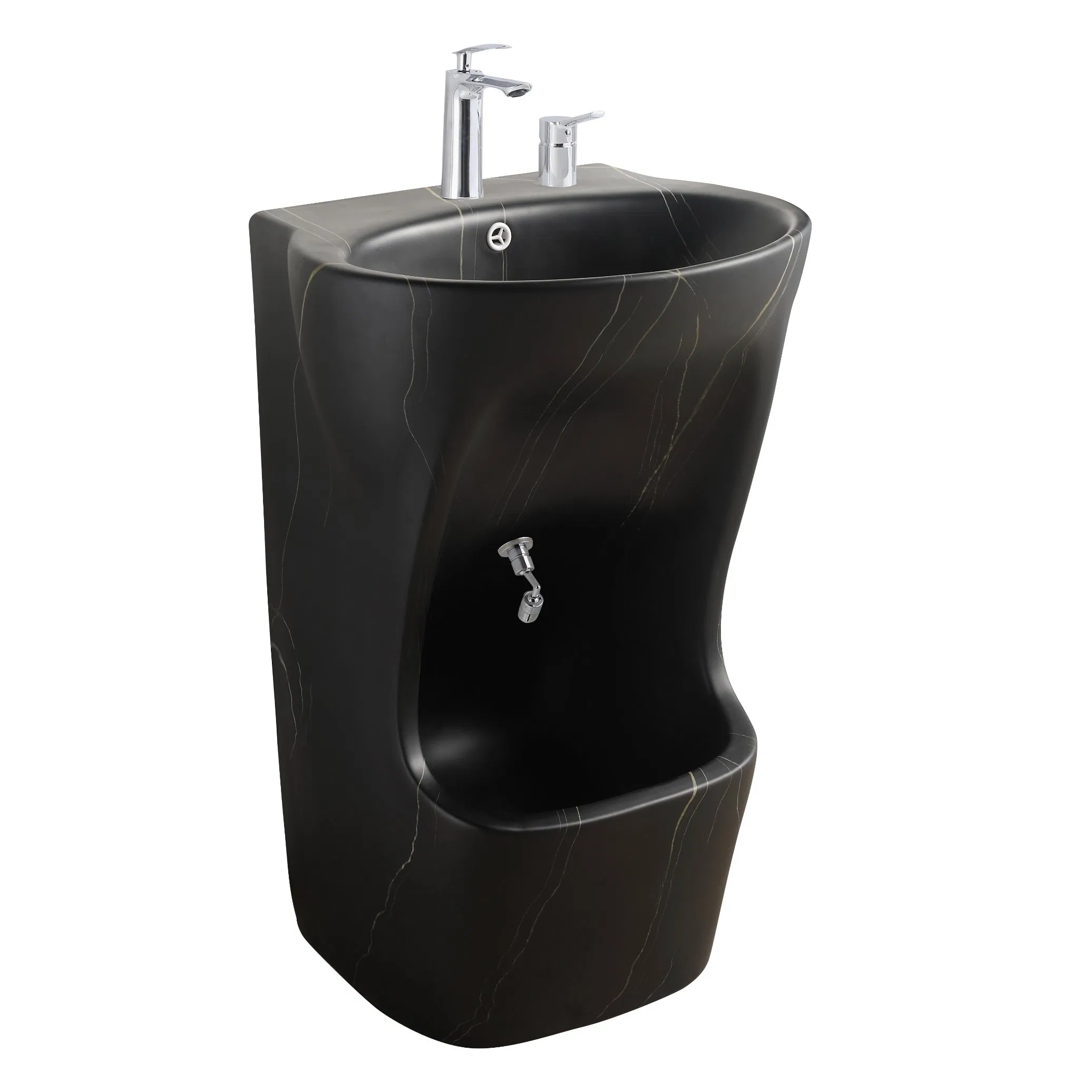 Modern Designed Ceramic Floor Mounted Pedestal Sink New Design Muslim Wudu Foot Wash Basin Bathroom Wudu Sink