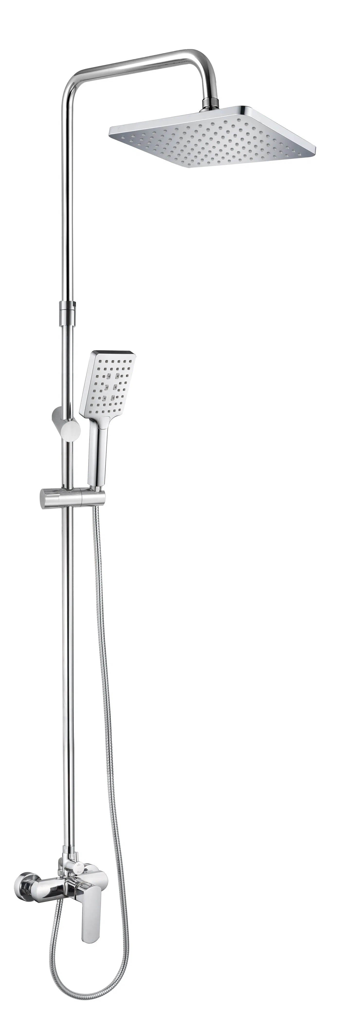 2 Functions Single Handle Brass Shower Bar Sanitary Ware Toilet Shower Head Rainfall Shower System Set Shower Column