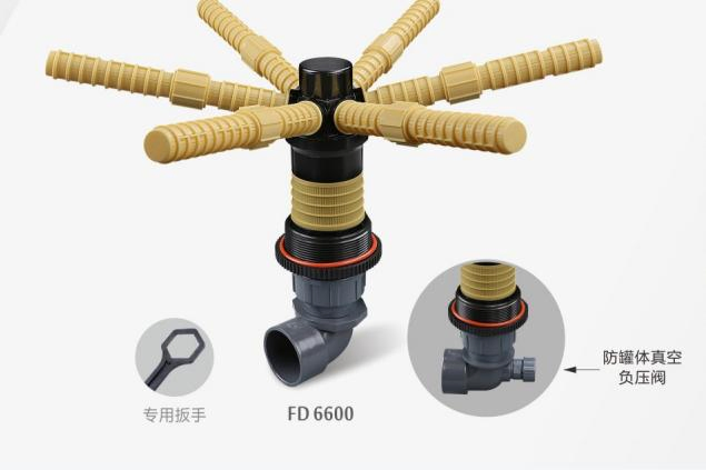 Top-Mounted Eight-Claw Lower Distributor of Water Softener