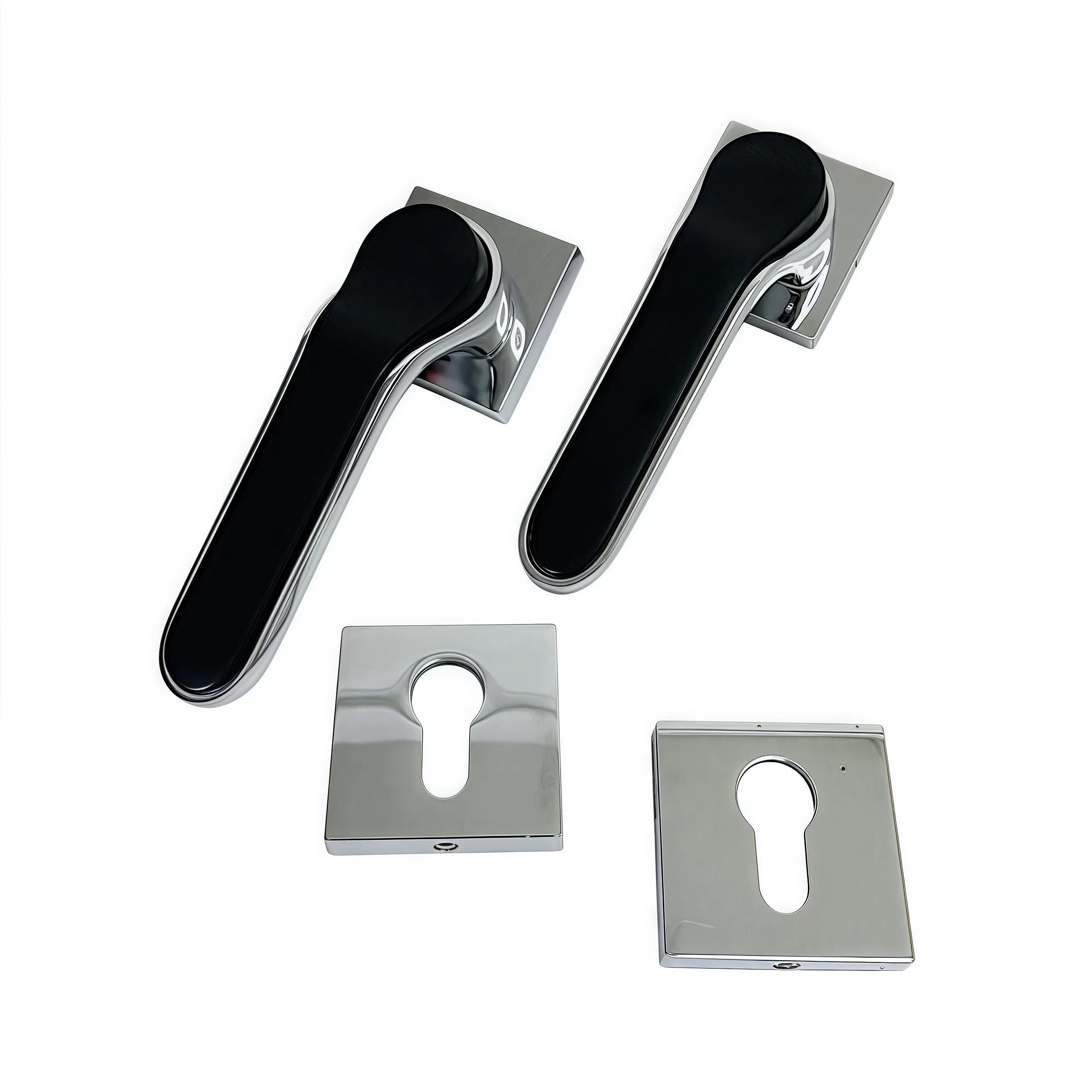 Luxury Main Entry Door Hardware Accessories Set Including Mortise Lock and Solid Stainless Steel Handle with Key Door Lock