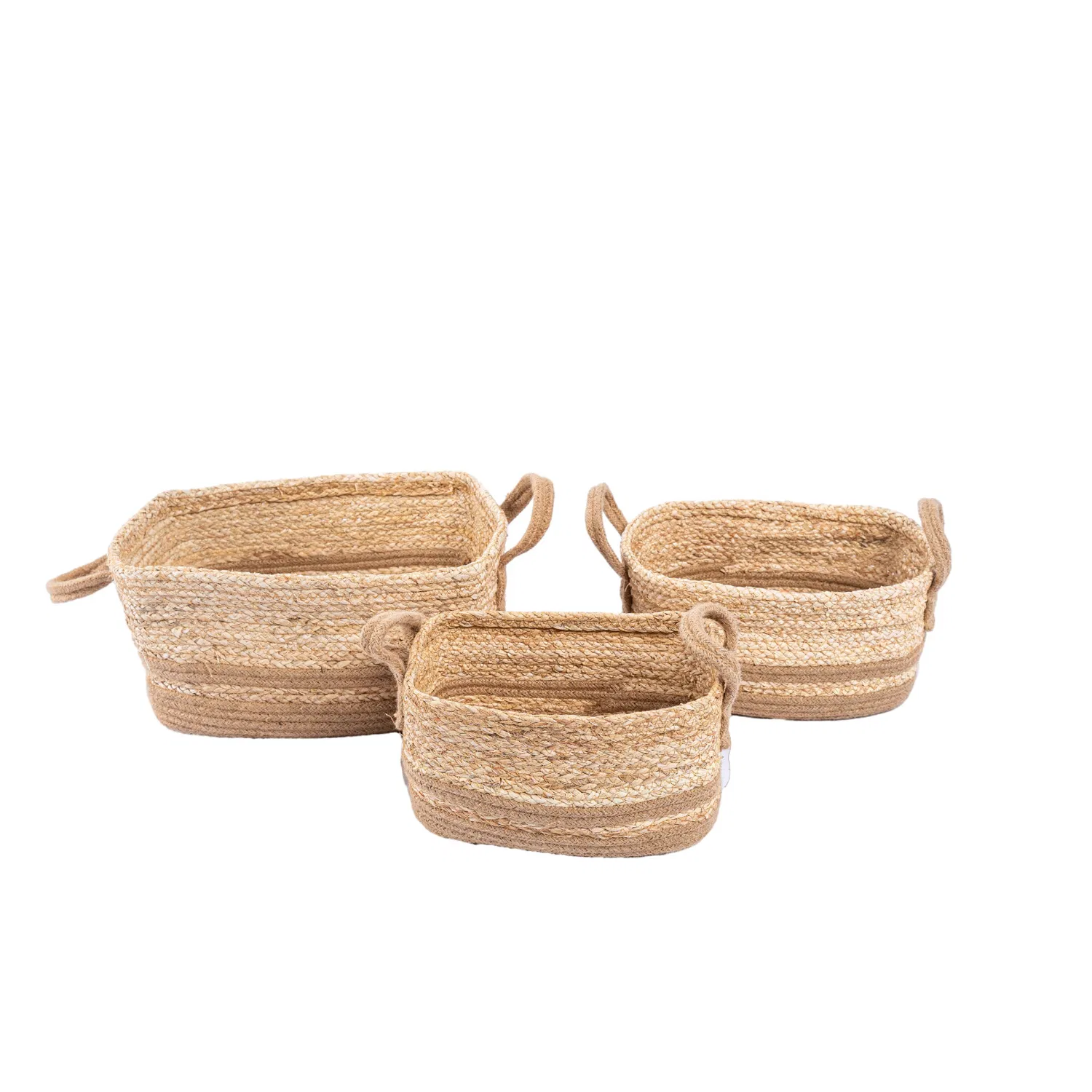 Wholesale Handmade Storage Woven Round Corn Skin Storage Baskets Round Shape Baskets