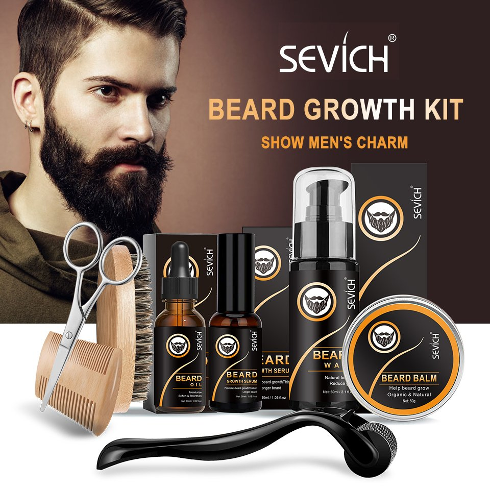 Sevich Private Label Organic Beard Growth Oil Beard Oil Kit