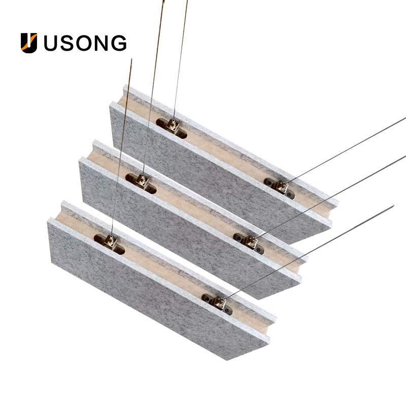 Stylish Wavy Pet Acoustic Ceiling Design - 1200X300mm Fiber Acoustic Panels