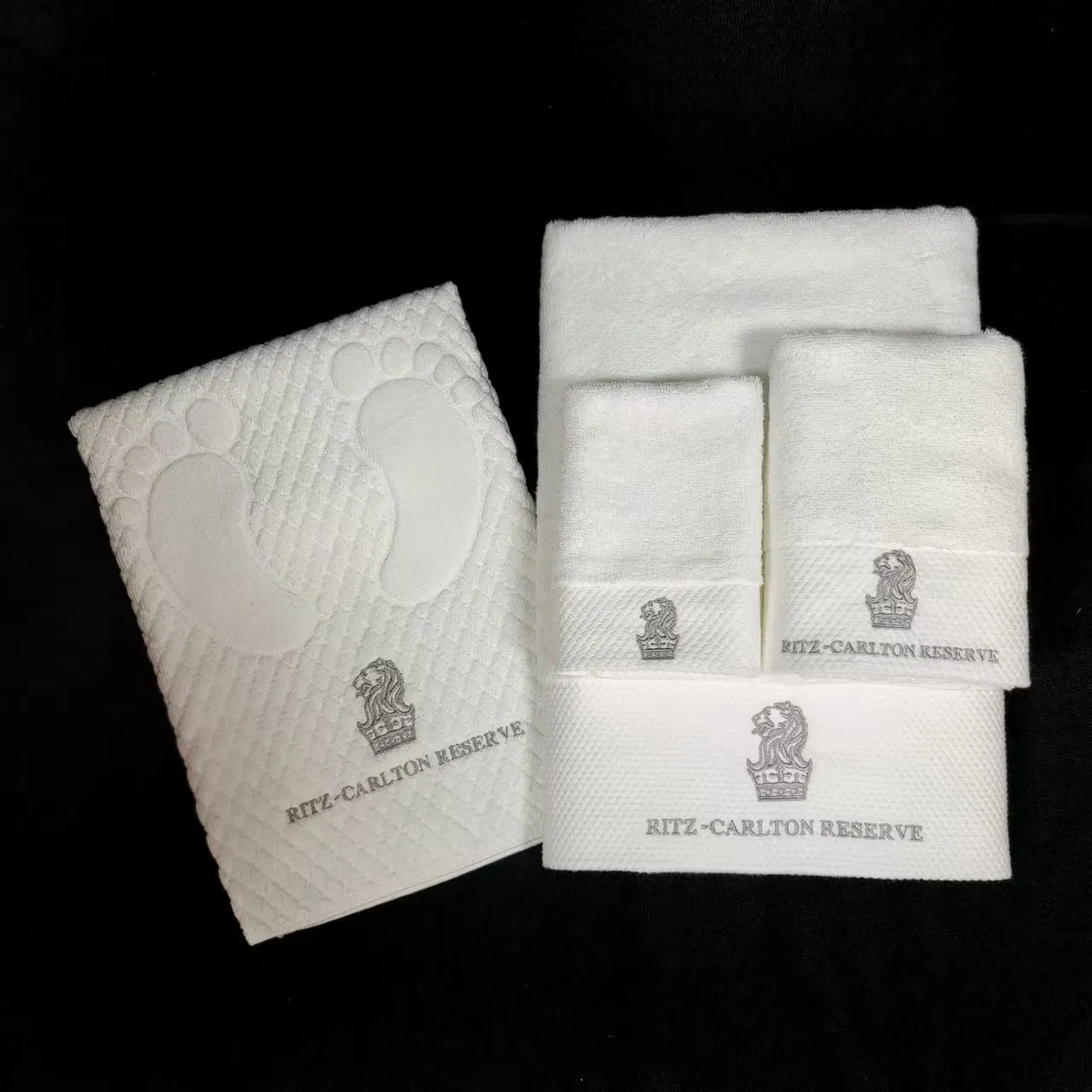 Custom Hotel Five Star Quality Linen Bath 100% Cotton Face Hand Towel