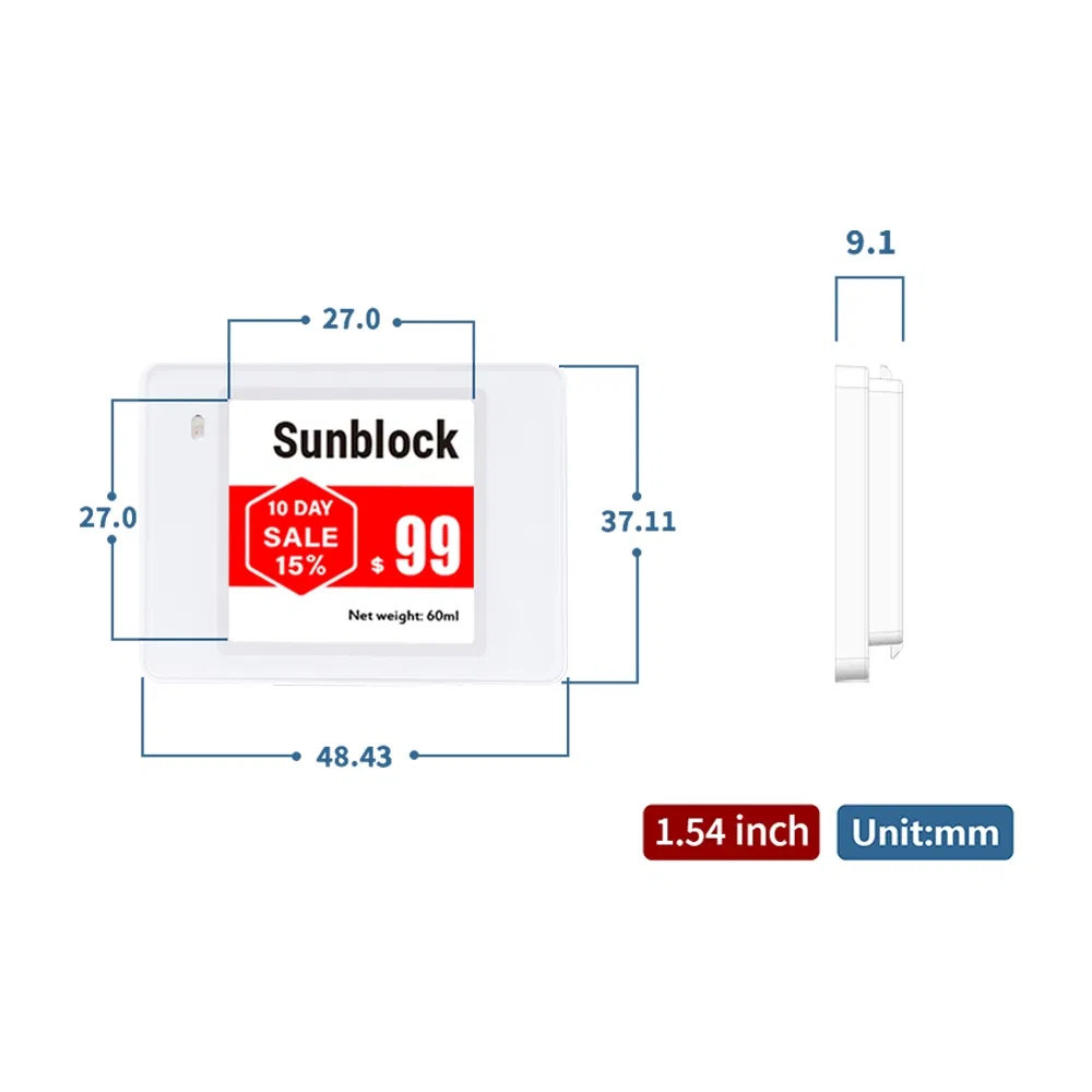 Smart Bwr Electronic Price Tags for Supermarket Displays