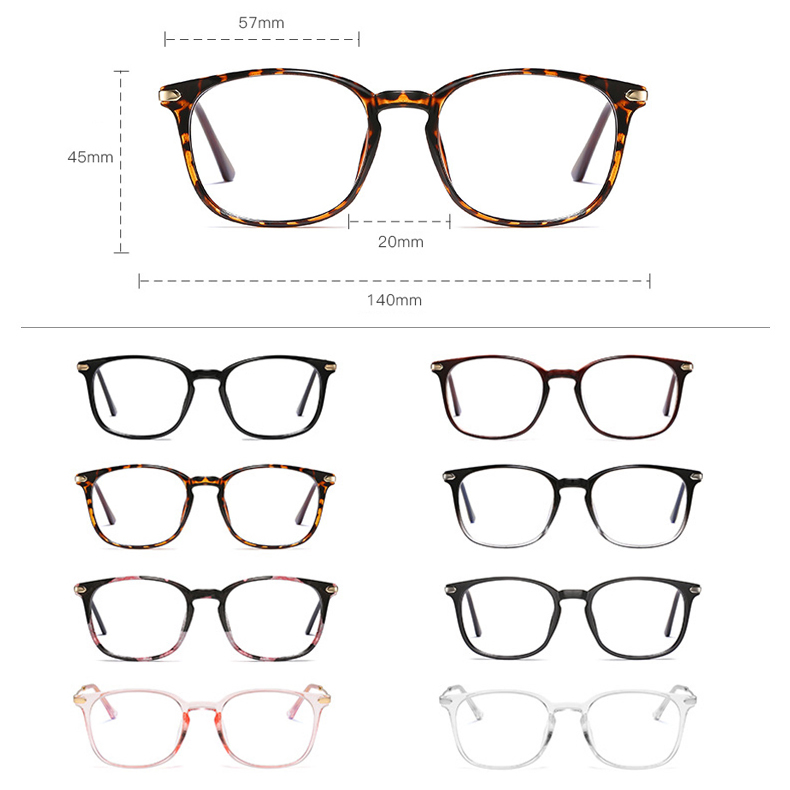 New Comfortable Lightweight Simple Design Blue Light Blocking Square Eyewear Women Colorful Reading Glasses