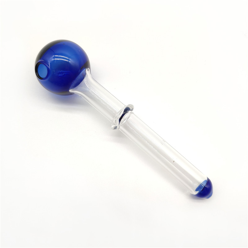 More Colors Tiny Round Head Straight Hand Glass Pipe Radiant Glass