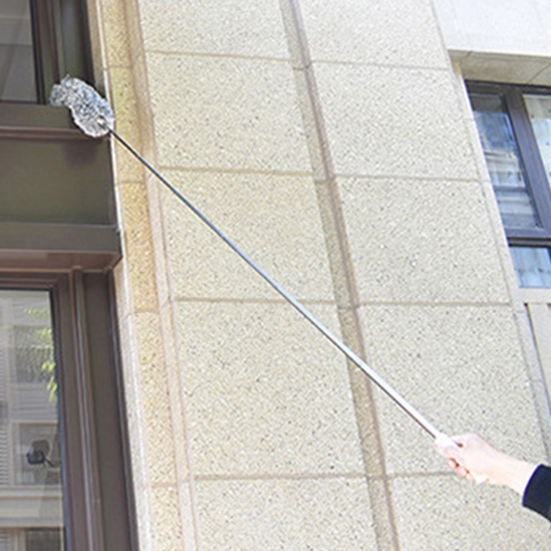 Feather Duster Household 2.8m Telescopic Curved Brush Dust Sweep Wipe Wall Ceiling Cleaning Brush