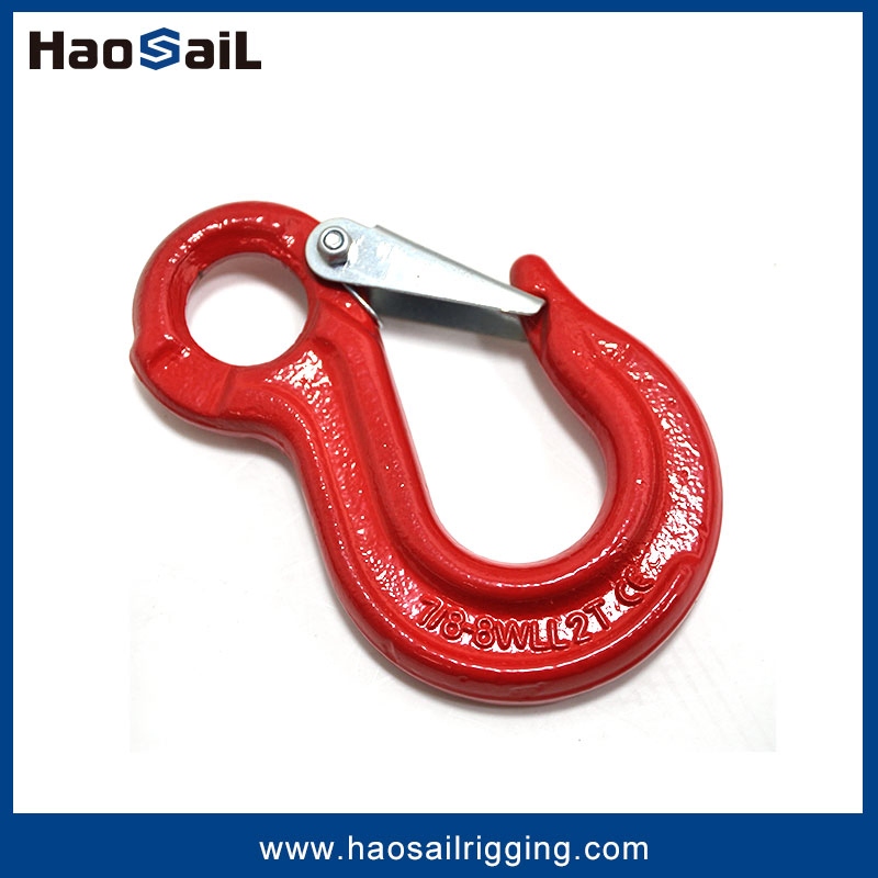 G80 Eye Sling Hook with Latch for Wire Rope Sling and Chain Sling