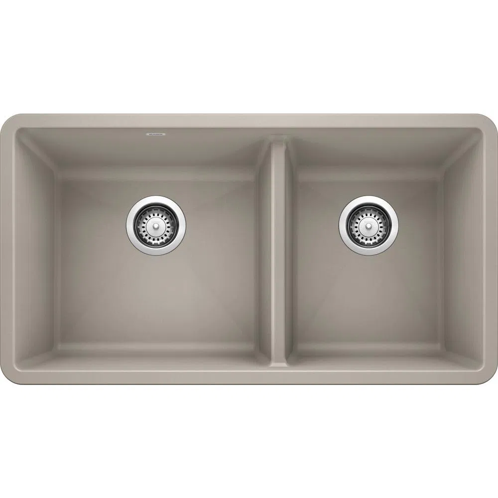 Ortonbath Matte Black Rectangular Topmount Quartz Granite Kitchen Sink