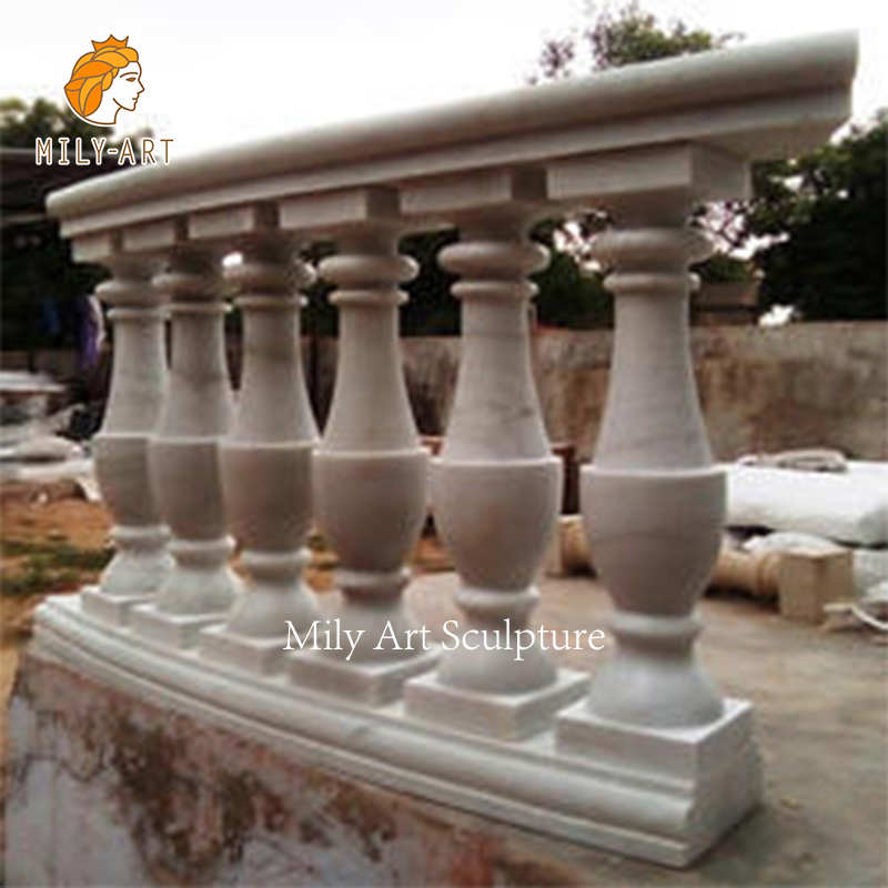 Custom Outdoor Decorative Marble Carving Fence Balcony Railings