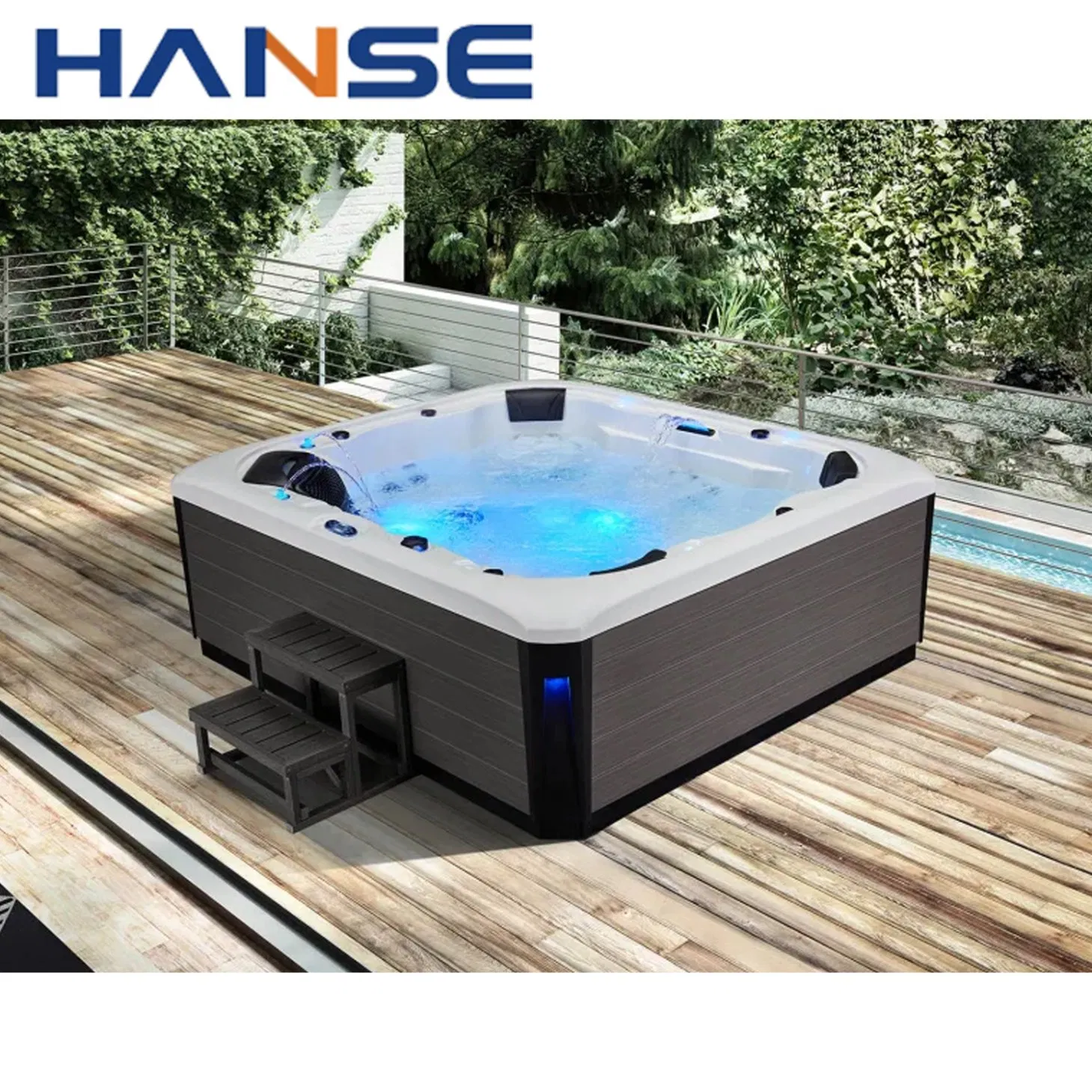 Прямоугольный акриловый СПА-бассейн с массажем