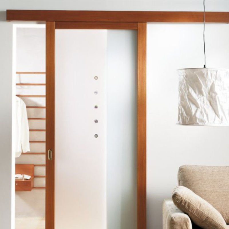 Interior Sliding Barn Doors with Polished Stainless Steel & Wooden Door Track Kit