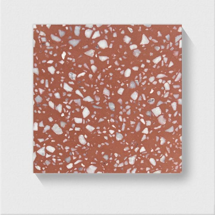 Deep Red Artificial Stone Terrazzo Tiles for Floor Tile/Washstand Tile/Wall Tile