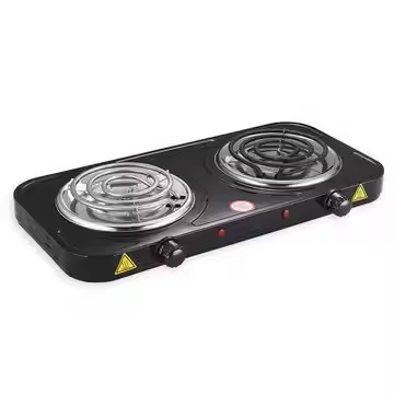 220V 2000W Double Head Electric Stove Multifunctional Temperature Control Kitchen Double Burner Hot Plate