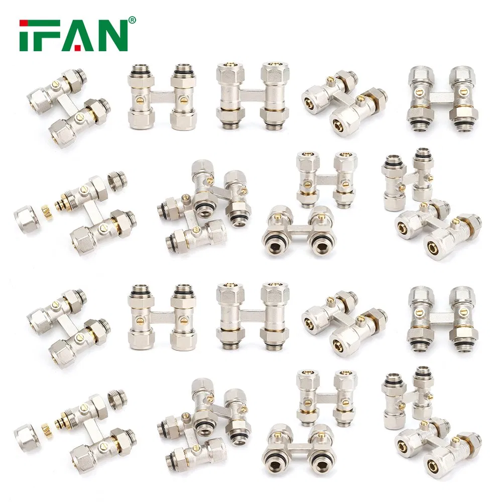 Ifan Factory High Quality Straight H Shape Valve Brass Type Plated Nickel H Radiator Valve