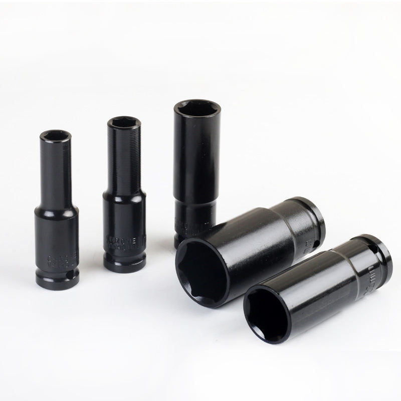 10 PCS 1/2" Drive Deep Impact Socket Set 8mm-24mm Metric Cr-V 6 Point Deep Impact Socket Tire Removal Tools with Storage Case