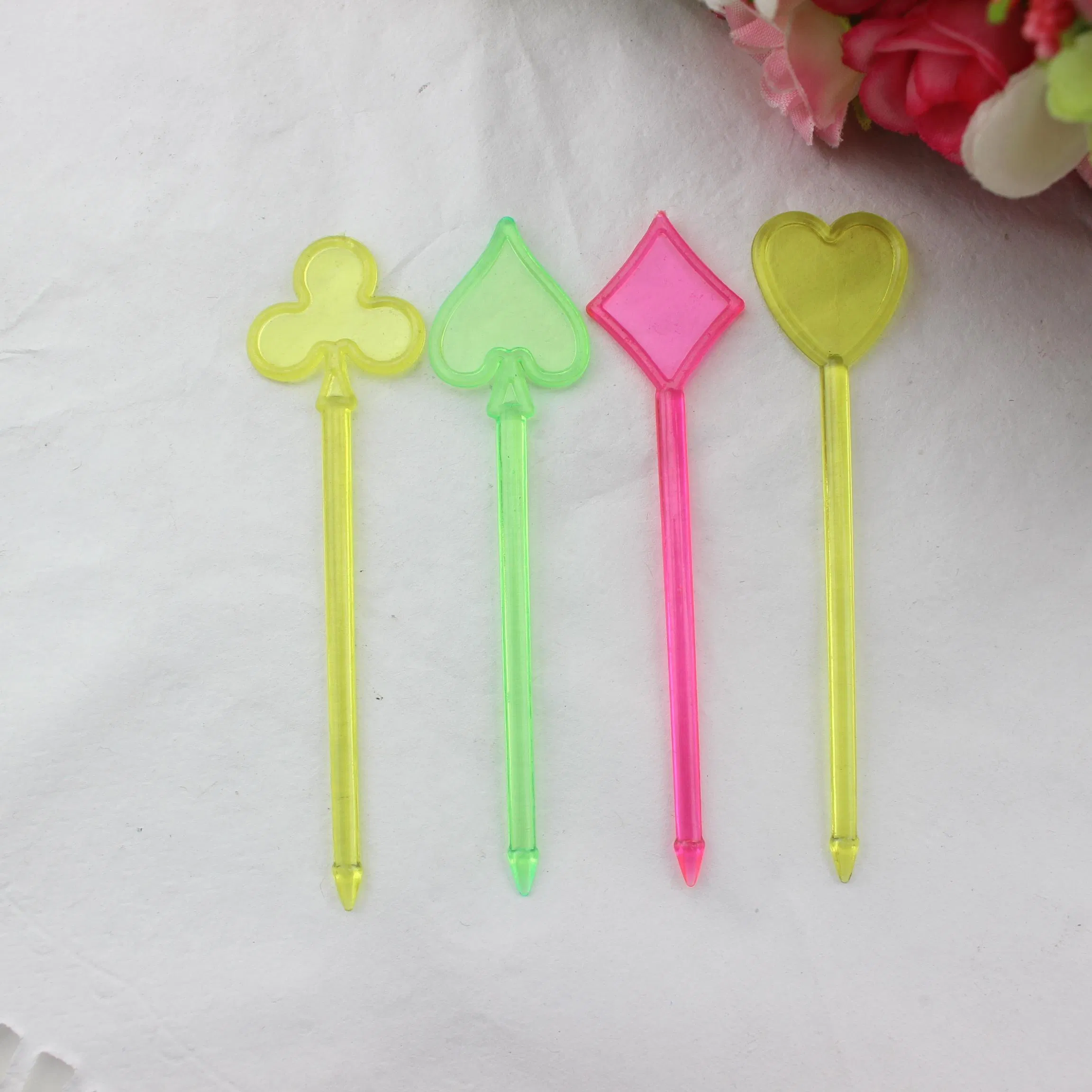 Colorful Kids Birthday Party Poker Forks for Fruit Snacks