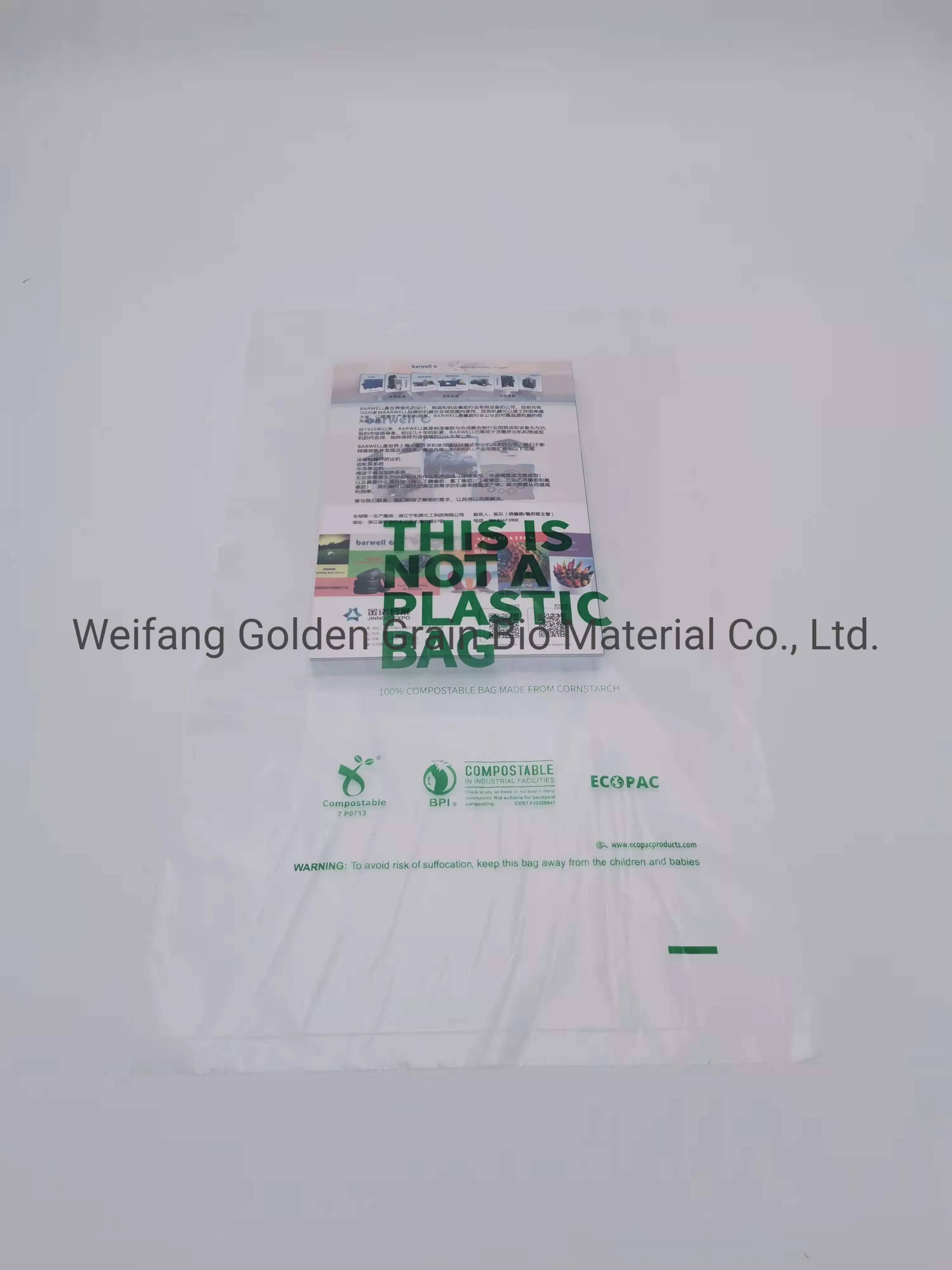 PLA/Pbat Compostable Produce Food Bags Corn Starch Biodegradable Bag for Vegetables & Fruits