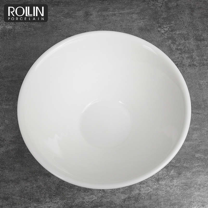 White Porcelain Salad and Noodle Bowl for Hotel&Restaurant