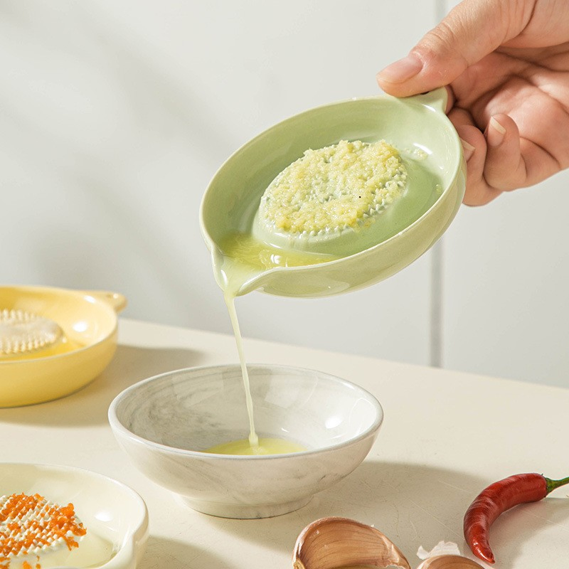 High Quality Kitchen Tool Premium Porcelain Garlic Plate Ceramic Grinder for Grinding Fruits Vegetables Ginger Garlic Cheese