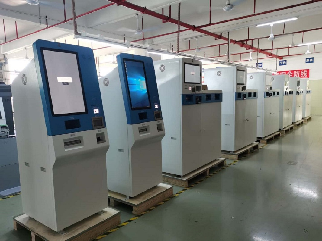 Currency Exchange Kiosk Free Standing Self-Service Touch Screen Tablet
