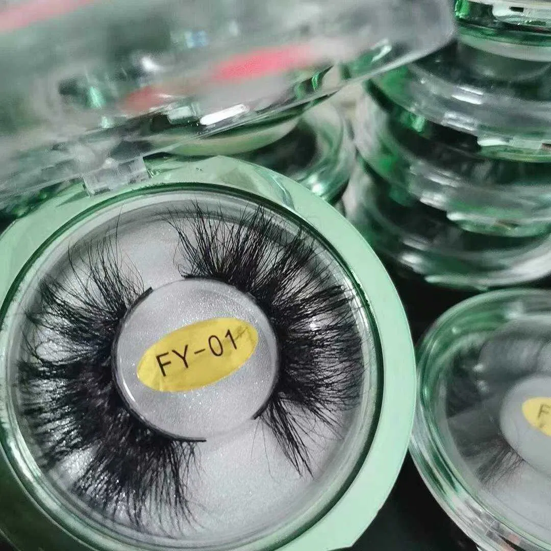 Mink False Eyelash Vendor Customized Boxes Real 25 mm 3D Mink Eyelash