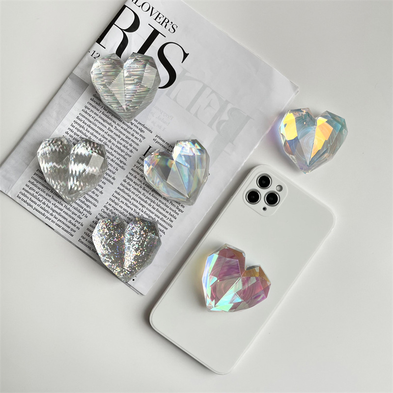 Phone Accessories Crystal Ball Bracket Acrylic Phone Socket Custom Phone Grip