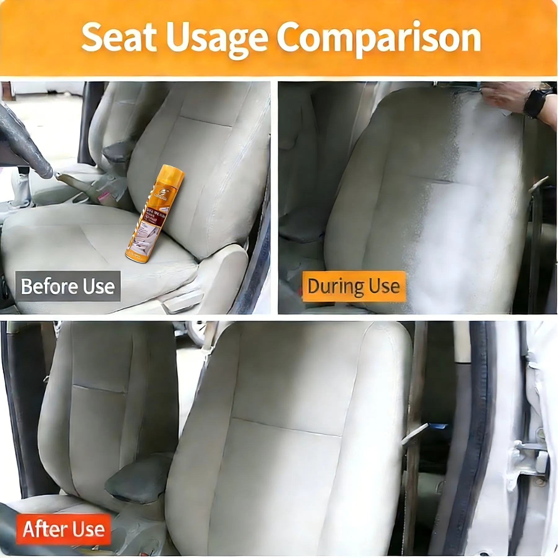 Multi-Purpose Foam Cleaner, Powerful Stain & Grease Remover for Home Car Kitchen Bathroom