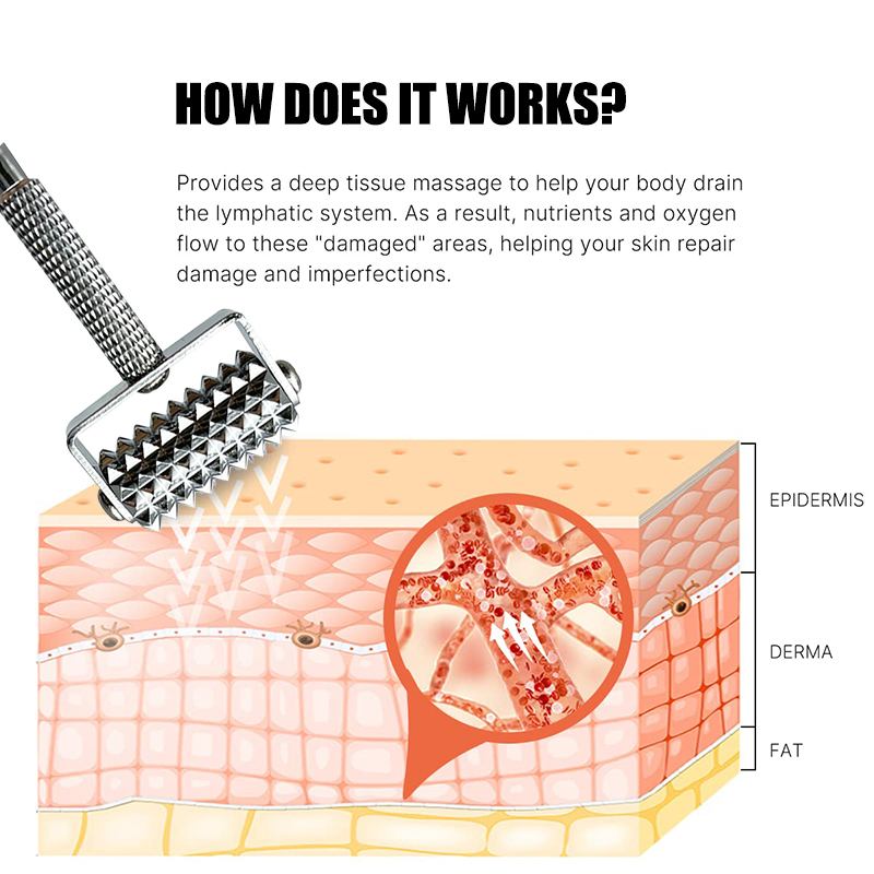 Multifunctional Detector Facial Ear Point Silver Probe Needle Pen Rolling Massage Roller