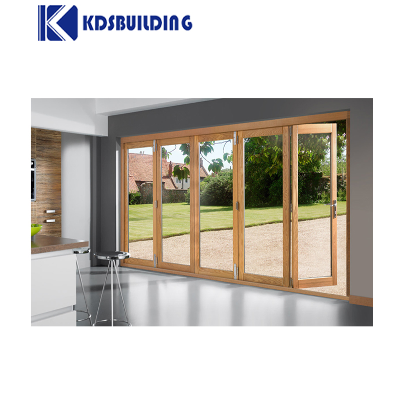 Kdsbuilding Home Bifold Simple Design Custom Interior Plexiglass Curved Glass Wooden Fold Door