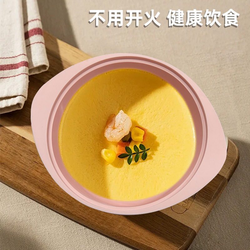 Silicone Microwave Steamer Pot with Lid for Home Use