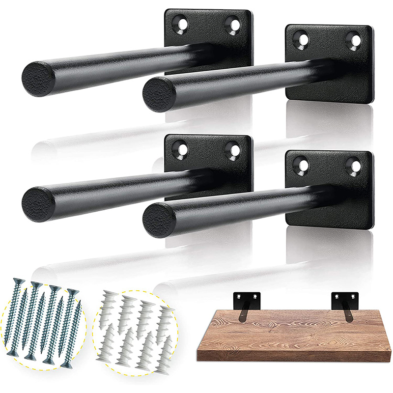 6" Blind Support Solid Steel Floating Shelf Bracket for Floating Wood Shelves