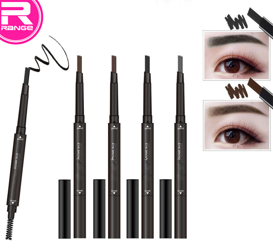 Duo Ended Empty Twist up Eyebrow Pencil Packaging with Brow Brush