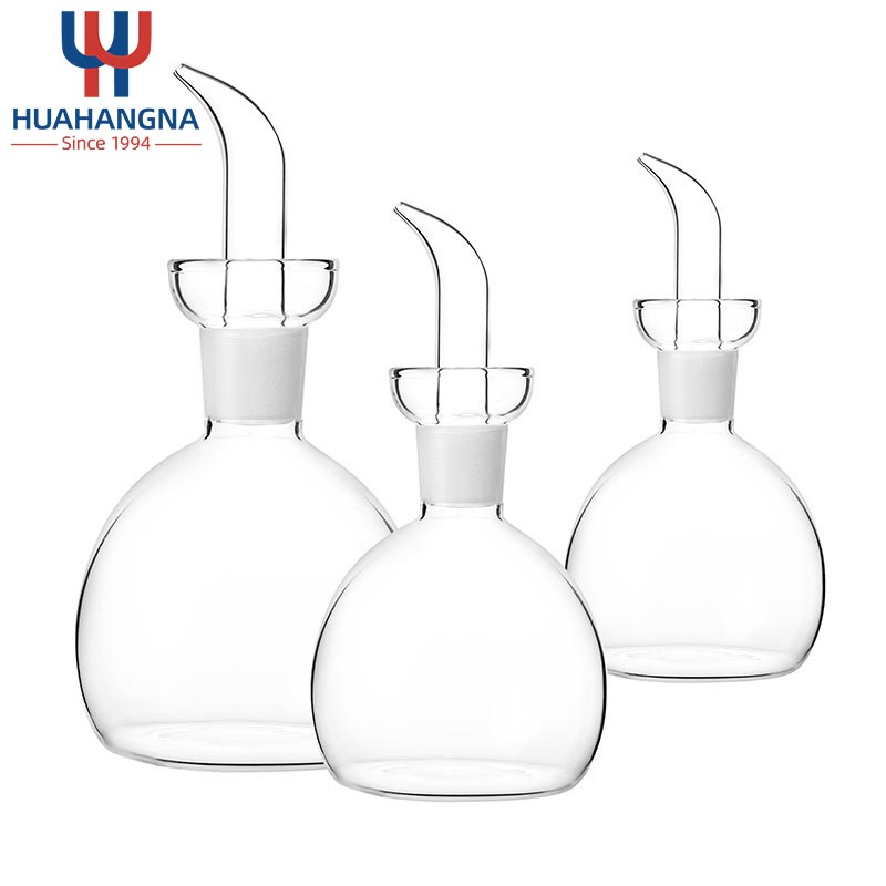 Olive Oil Vinegar Dispensers Set of 3 Glass Bottles 7/10/19 Oz Olive Oil Dispenser Bottle Set for Kitchen