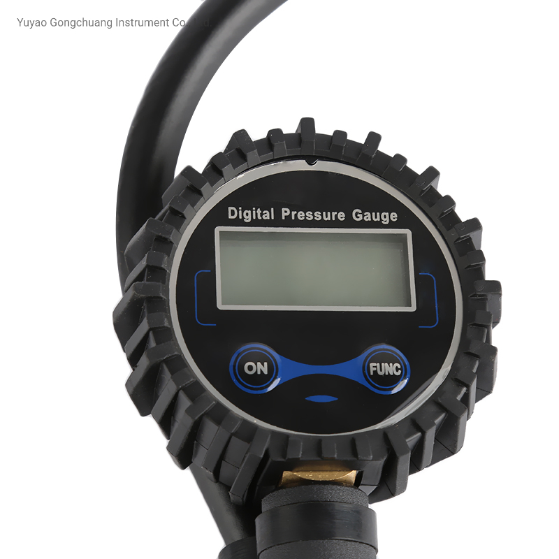 Цифровой шинный манометр-насос с дисплеем, усиленный