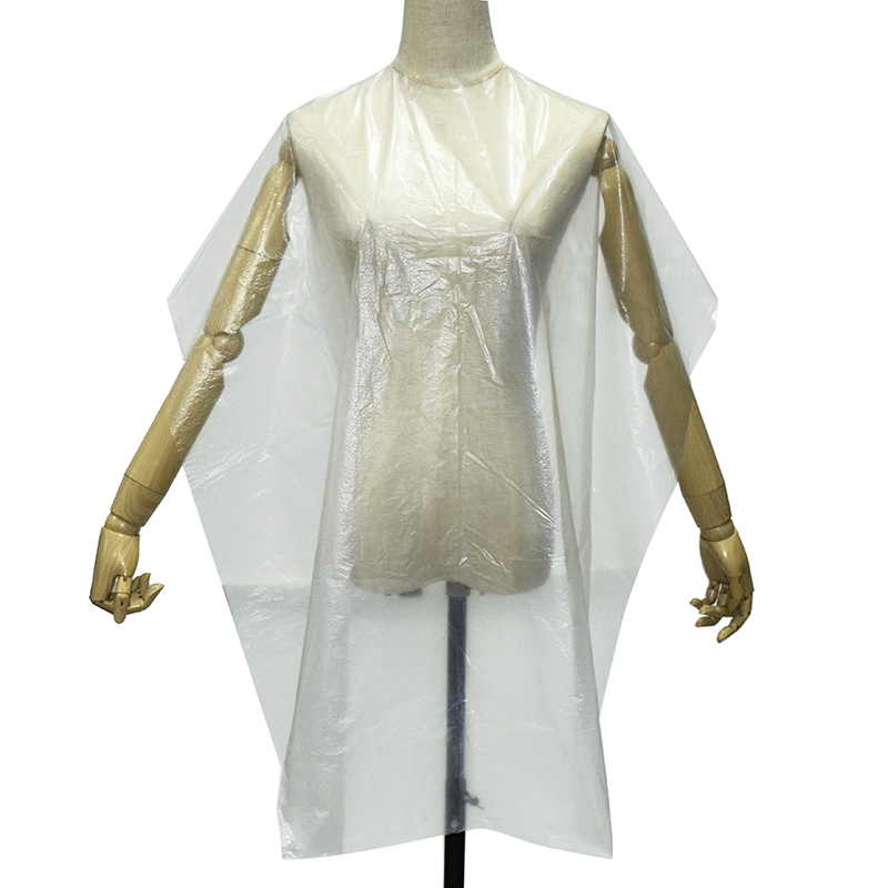 100 PE Waterproof Aprons Cut Iron Dye Hair Robe Barber Salon Disposable Hair Dressing Cape