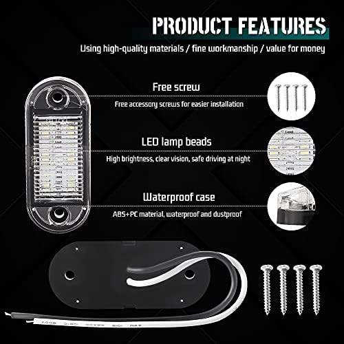 6 белых светодиодных боковых габаритов T-Bull 12-30V