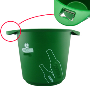 Promotional Heart Shape 3.5L Plastic Ice Bucket Cooler with Customized Logo