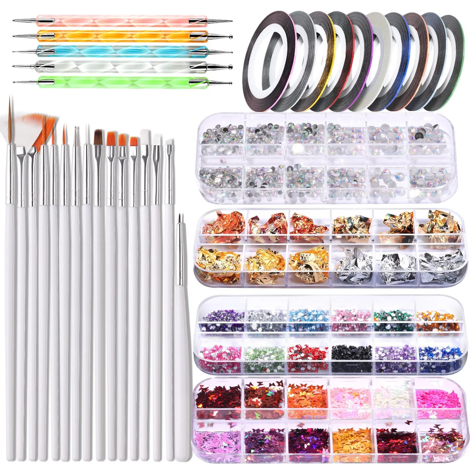 Nail Art Liner Drawing Dotting Pen Nail Decorations Set