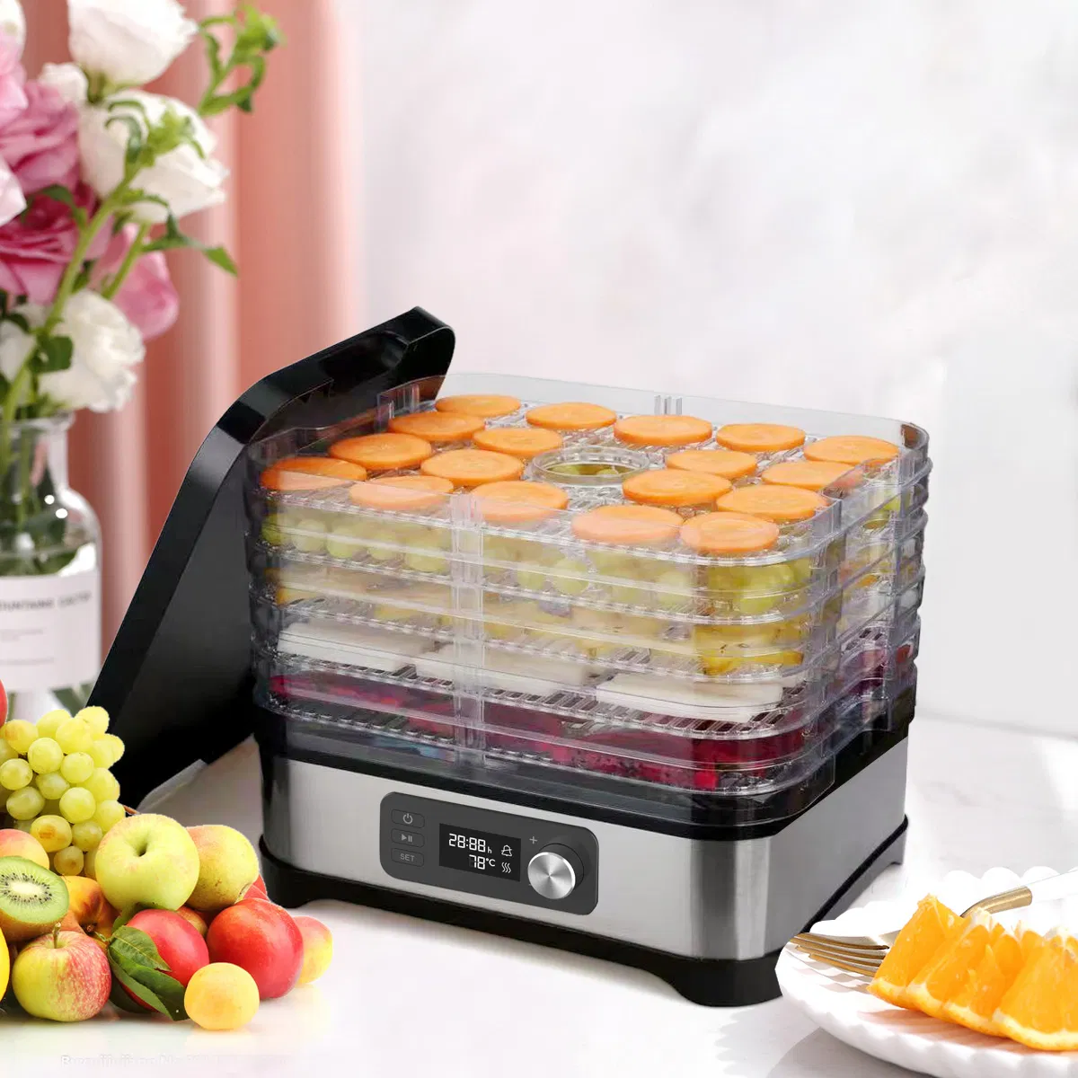 Home 5 Layer as Trays ABS Small Electric Fruit Food Dehydrator