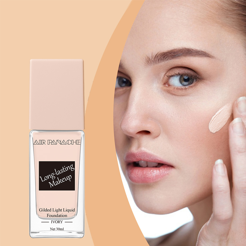 Custom Makeup High Quality Liquid Gold Glow Body Shimmering Highlighter Matte Makeup Liquid Foundation