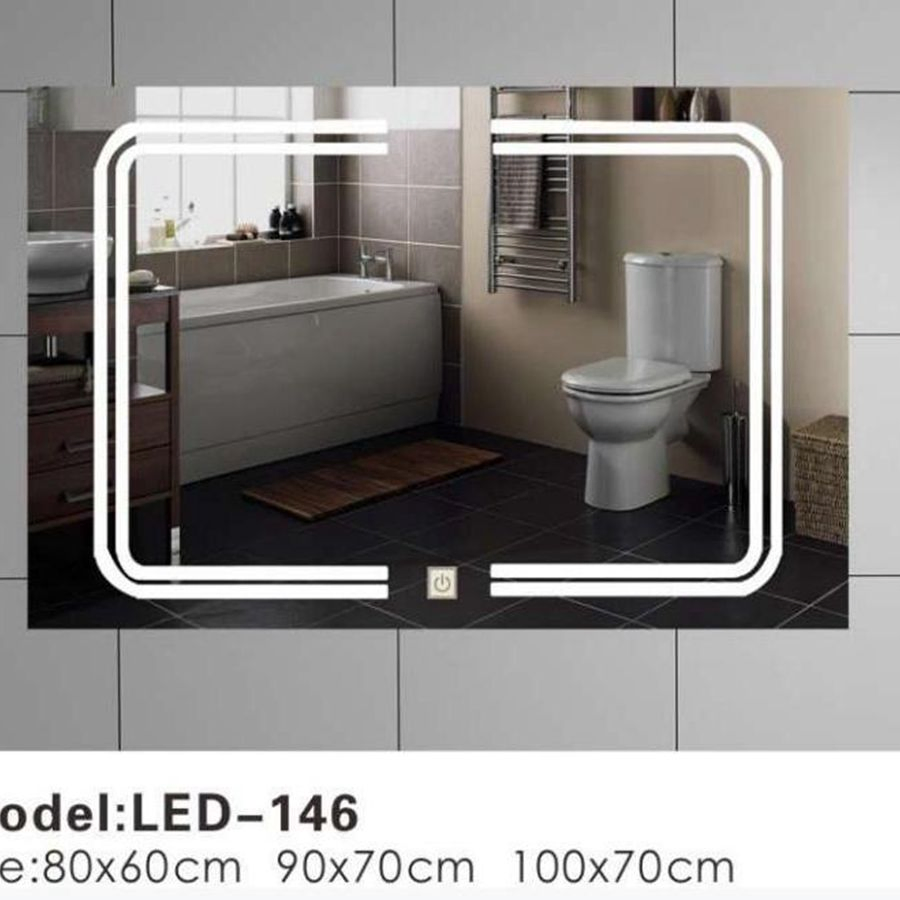 Wall LED Smart Touch Bluetooth Glass Decoration Furniture Backlit Makeup Hotel Bath Room Styling Triangle Bathroom Mirror