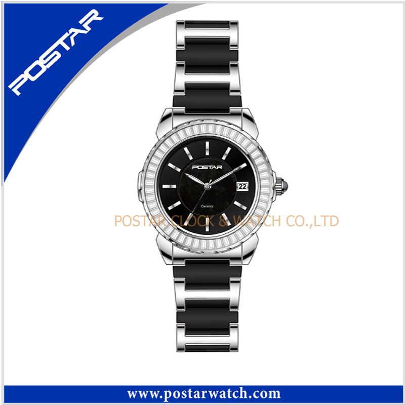 Simple Generous Quartz Watch for Men with Ceramic Band