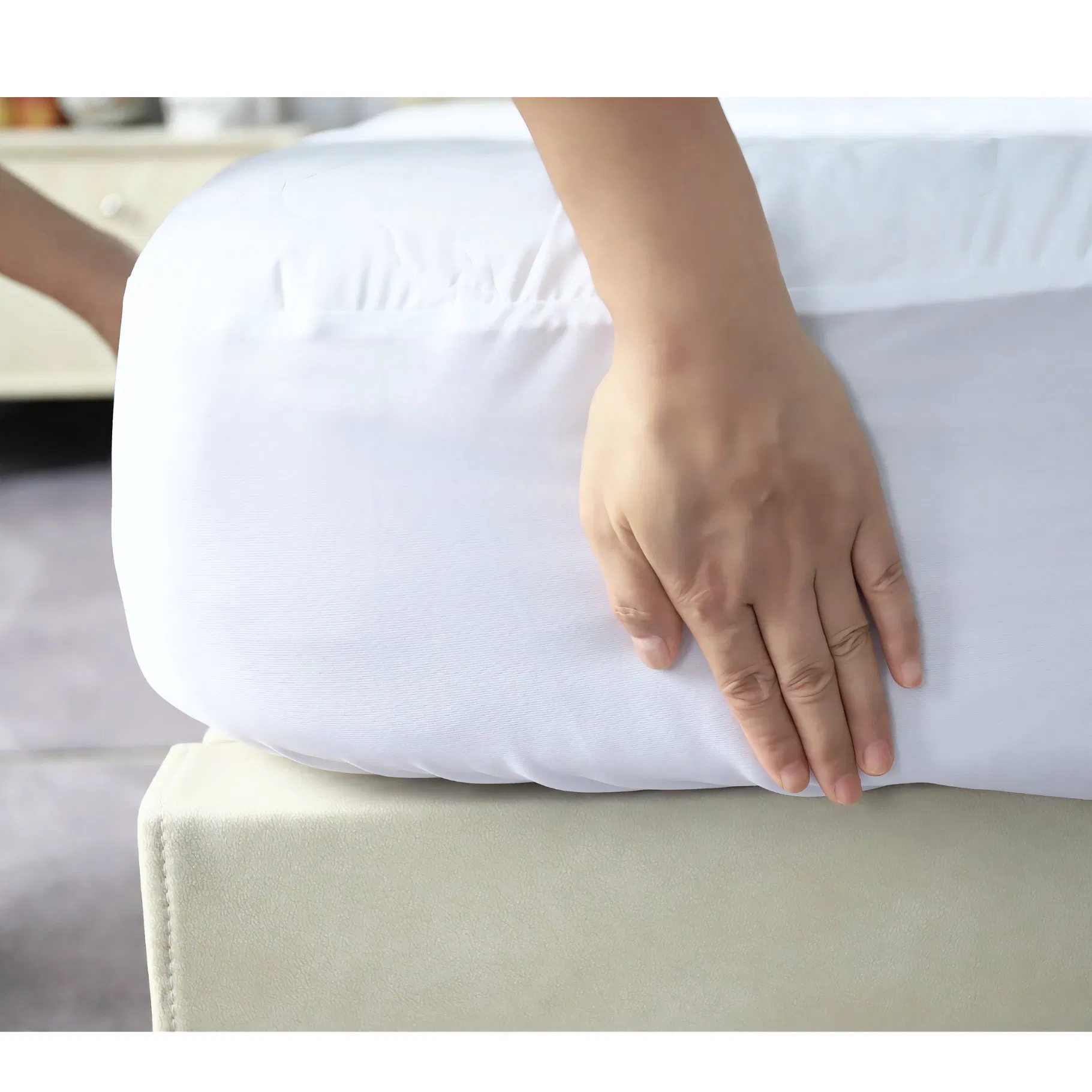 Factory Wholesale Quilted Woven 100% Cotton Waterproof Mattress Protector Cover Ultra Soft